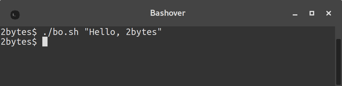 Using Bashover in a Linux shell